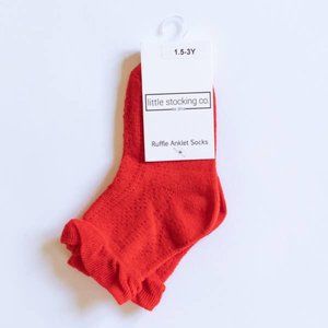 Bright Red Anklet Socks 6-18M Months